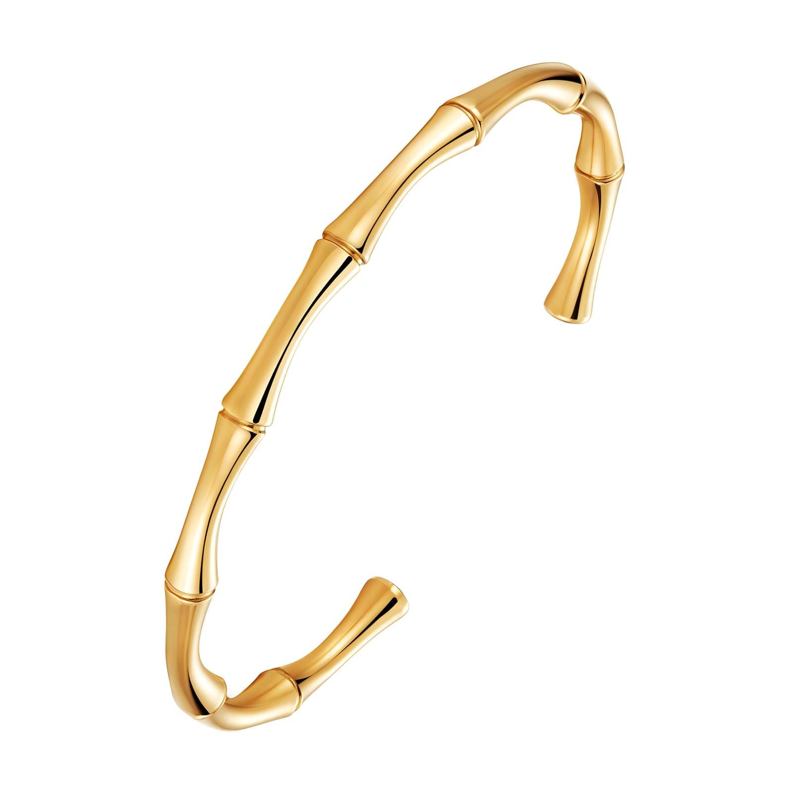 Brățară Bamboo placată cu aur 18K – 6.5 cm