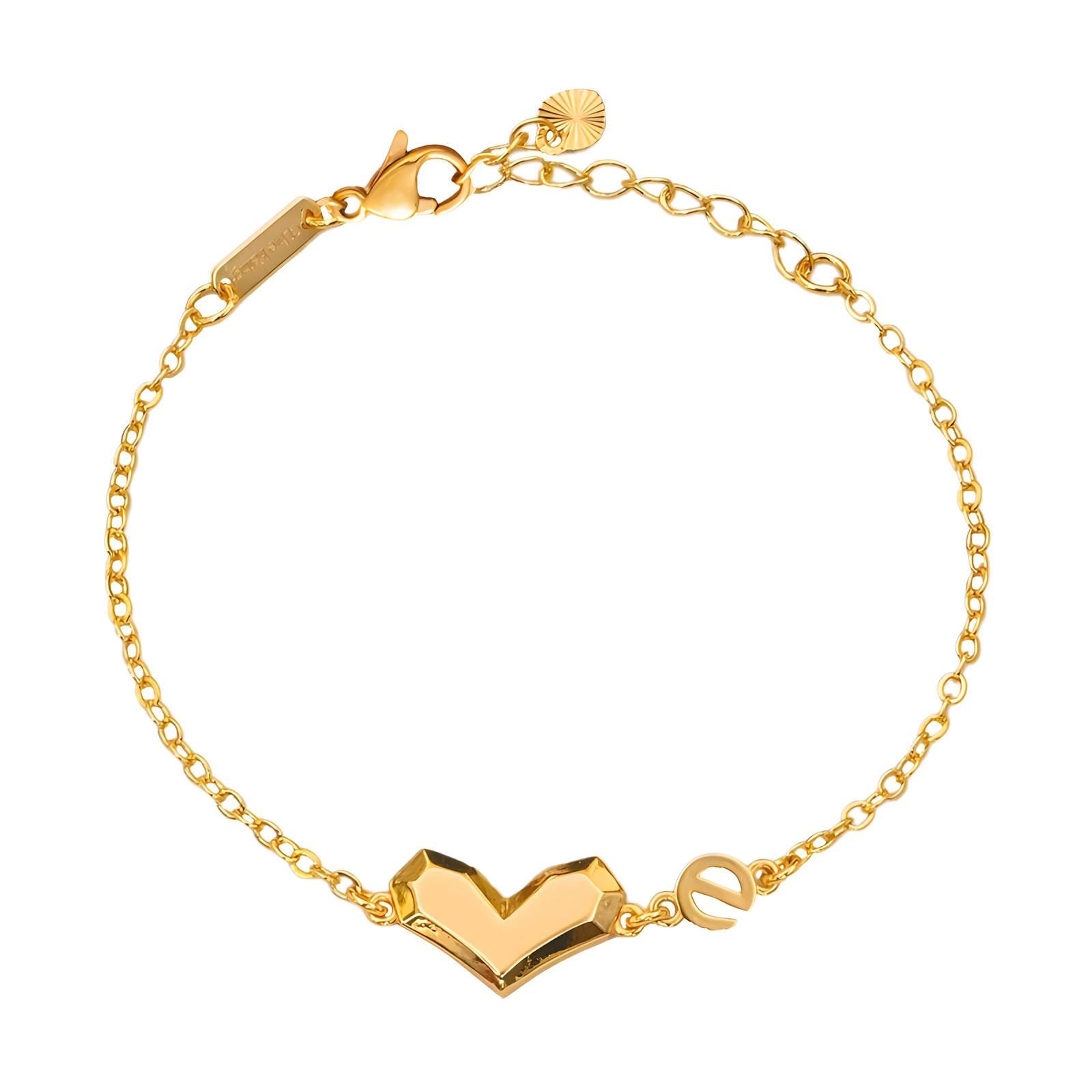 Bratara Inima placata cu aur 18K – 16+5 cm