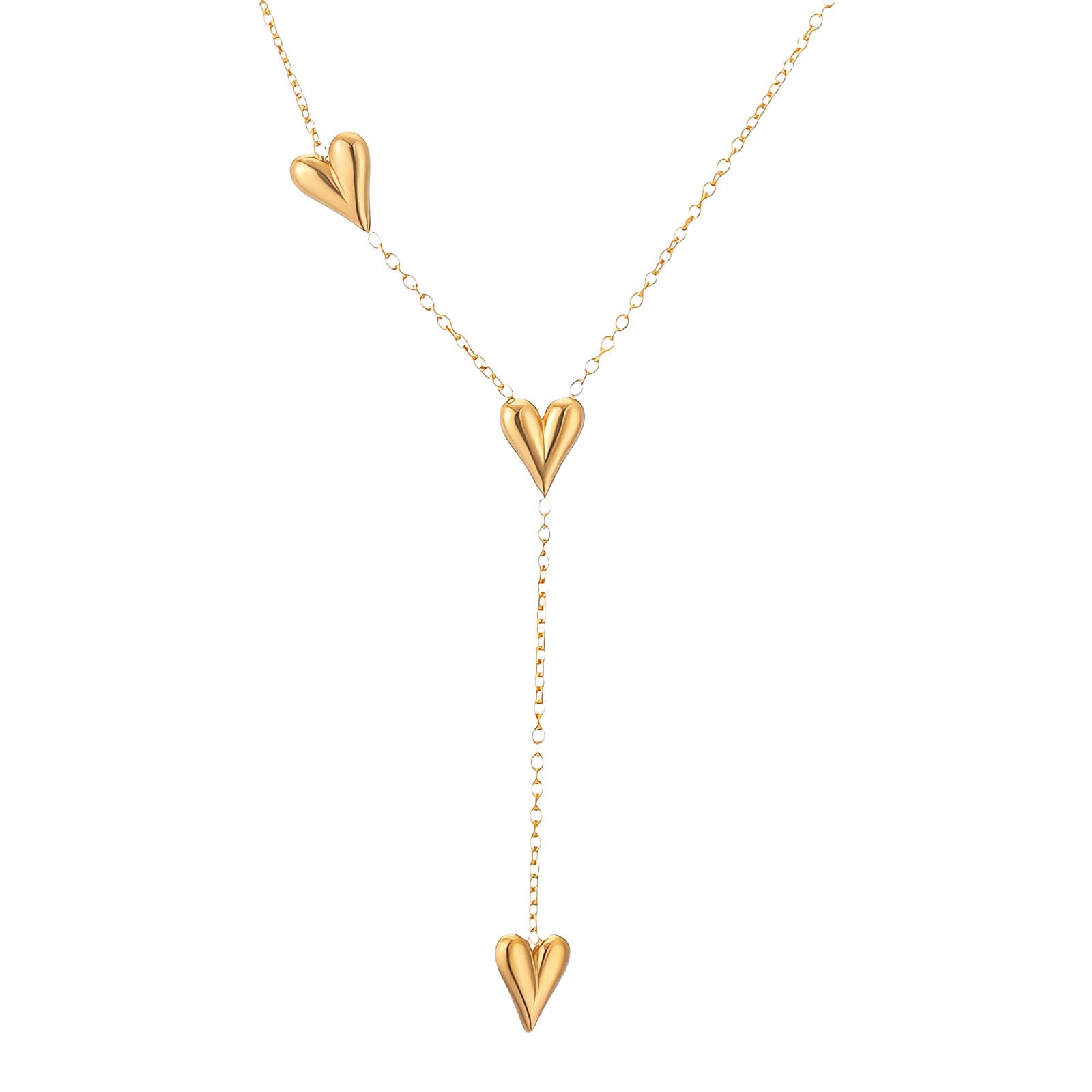Colier cu Inimioare placat cu aur 18K – 42+5 cm